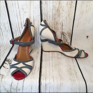 Miss Sixty Size9Red, White, &Blue Wedge Heels